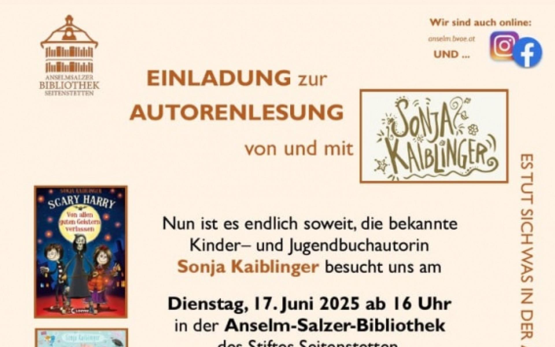 Veranstaltungsankündigung Sonja Kaiblinger