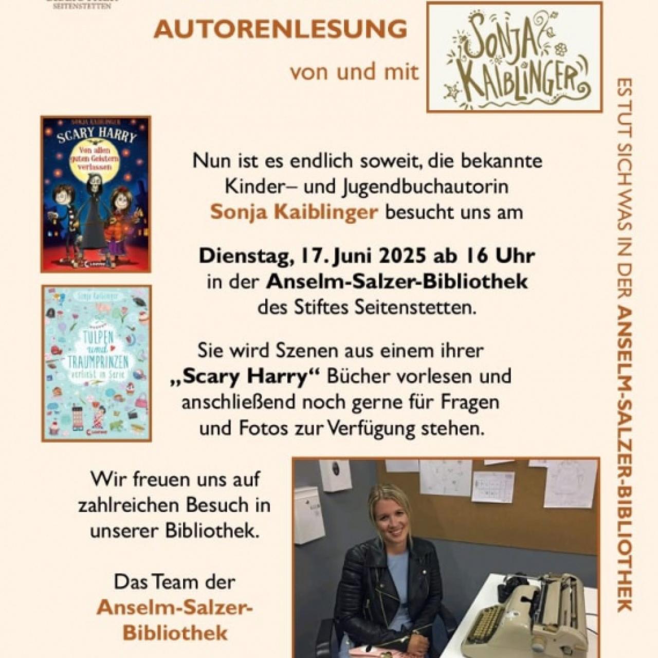 Veranstaltungsankündigung Sonja Kaiblinger